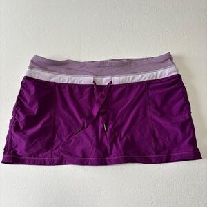 Lululemon Run Energy Athletic Purple Skirt Skort Size 10